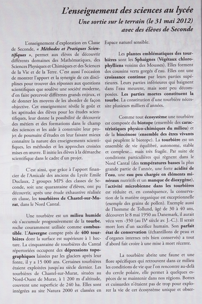 sortie sciences eleves de 2